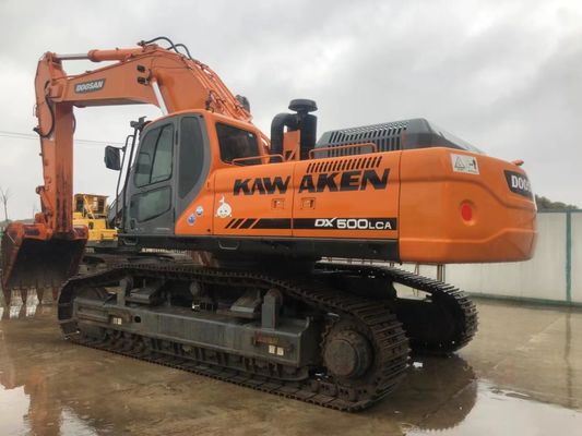 Digunakan Doosan DX500LC excavator, 50 ton besar trek excavator