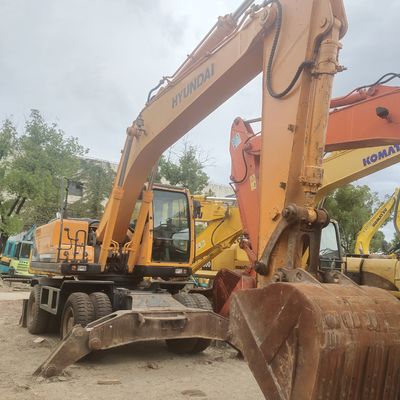 22 Ton Hyundai R210w-9 Wheeled Excavator Equipped With Cummins B7 Engine